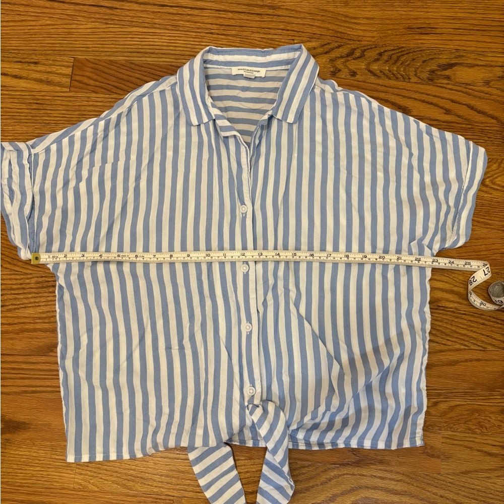 Beachlunchlounge Blue and White Striped Shirt - Picture 4 of 8
